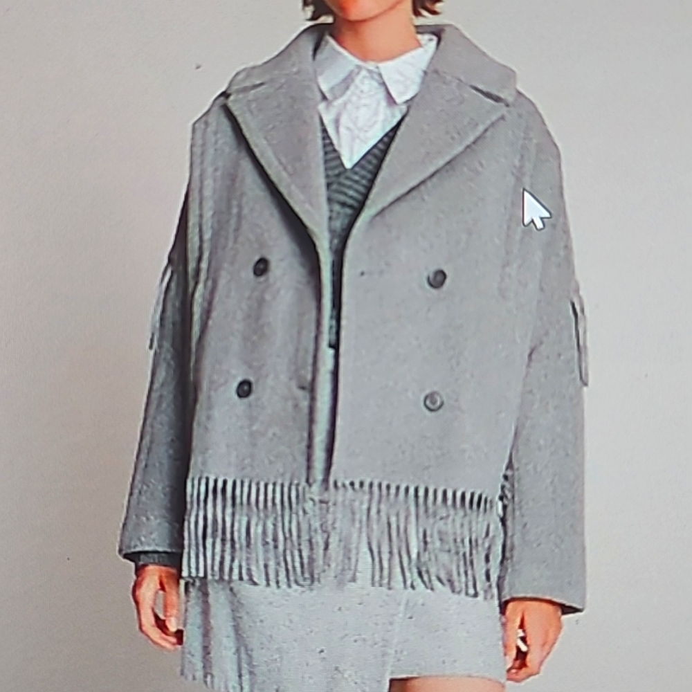 Munthe wool bled Fringe jacket